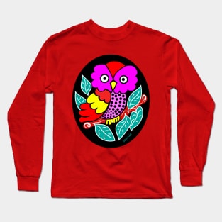 Cute Owl with Polka Dot Belly Long Sleeve T-Shirt